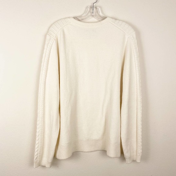 GH Bass Cream Cable Knit Sweater XXL - Picture 2 of 3